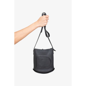 Delvaux Black Grained Leather 'Le Pin' Mini Crossbody Bag